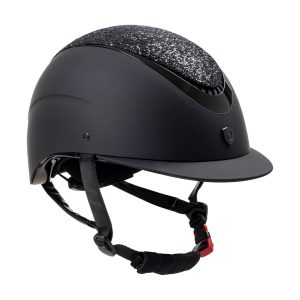 Narrow Visor Helmet with Rhinestones