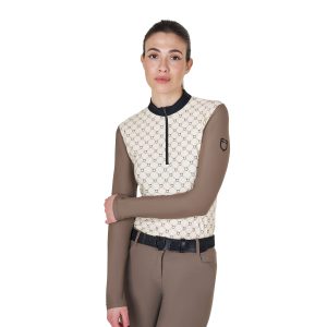 Equestro Women's Monogram Training L/S Shirt - M