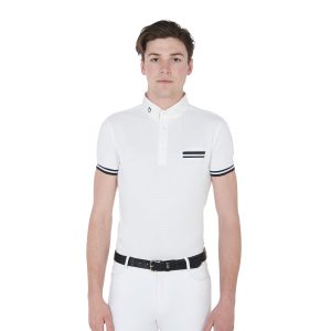 Men's Slim Fit Perforated Competition Shirt with black inserts
