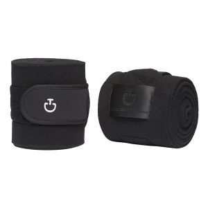 Fleece Leg Bandages Black - Set of 2