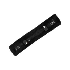 Gel Girth Saver Sheepskin - Black on Black