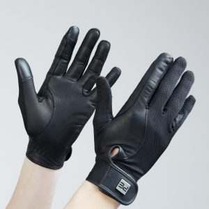 Bordoni Leather Mesh Riding Gloves