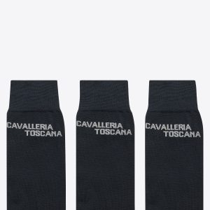 Jacquard Logo 3 Pack Socks - Black