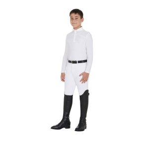 Boy's Long Sleeve Polo Shirt with Buttons - 12/14 Y