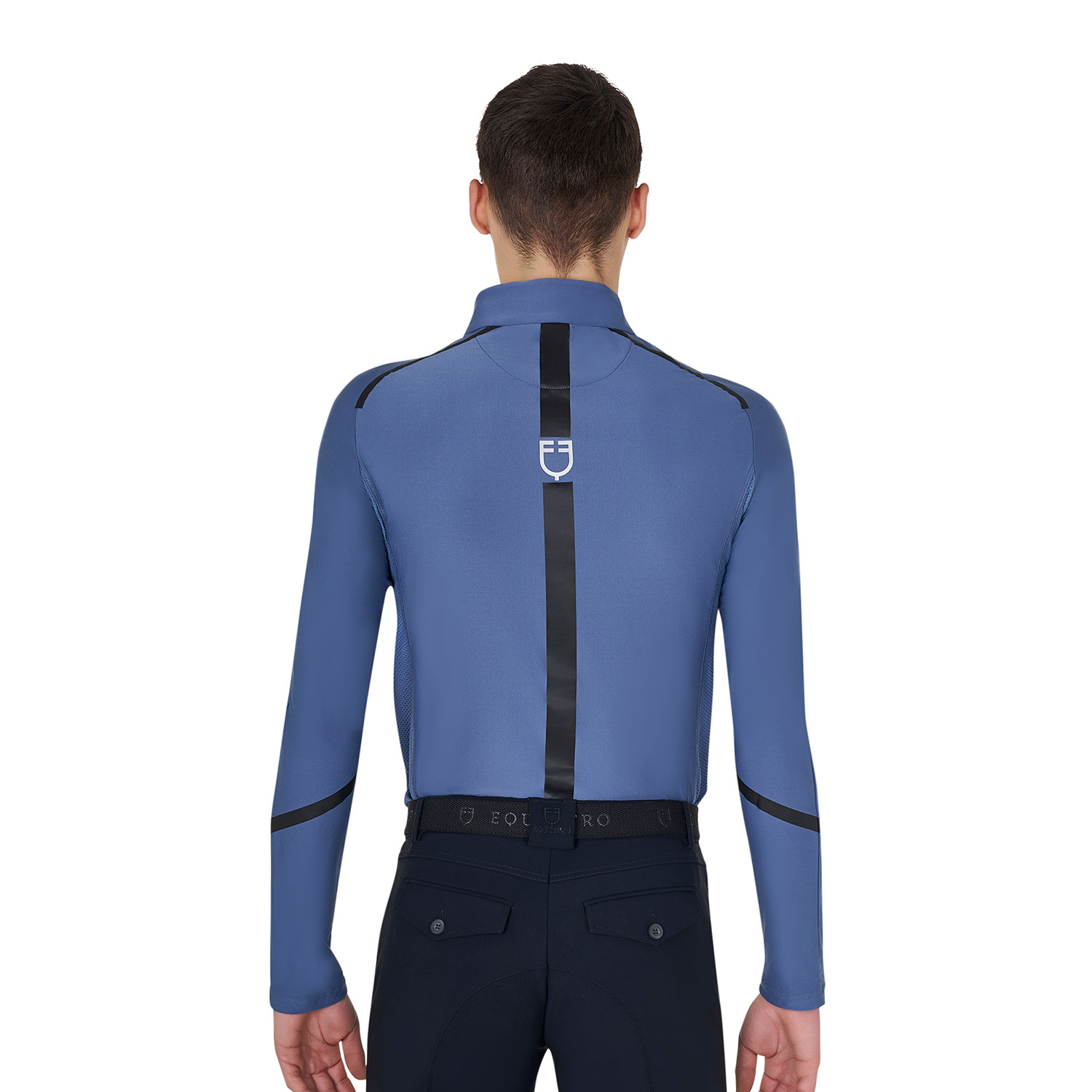 Equestro Men's Slim Fit L/S Training Polo Shirt - Image 2