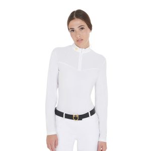 Women's Competition L/S Polo in Mesh
