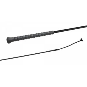 Woven Nylon Dressage Whip with Rubber Grip 110cm