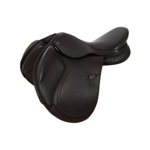 Double Soft Leather Jumping Saddle - Adjustable Gullet