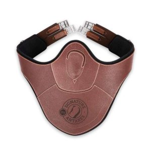 Signature Stud Girth with Synthetic Cream Fur