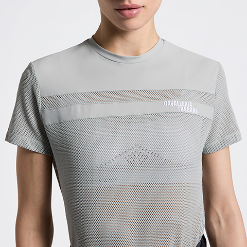 Women's Perforated T-shirt with Inserts - Image 2