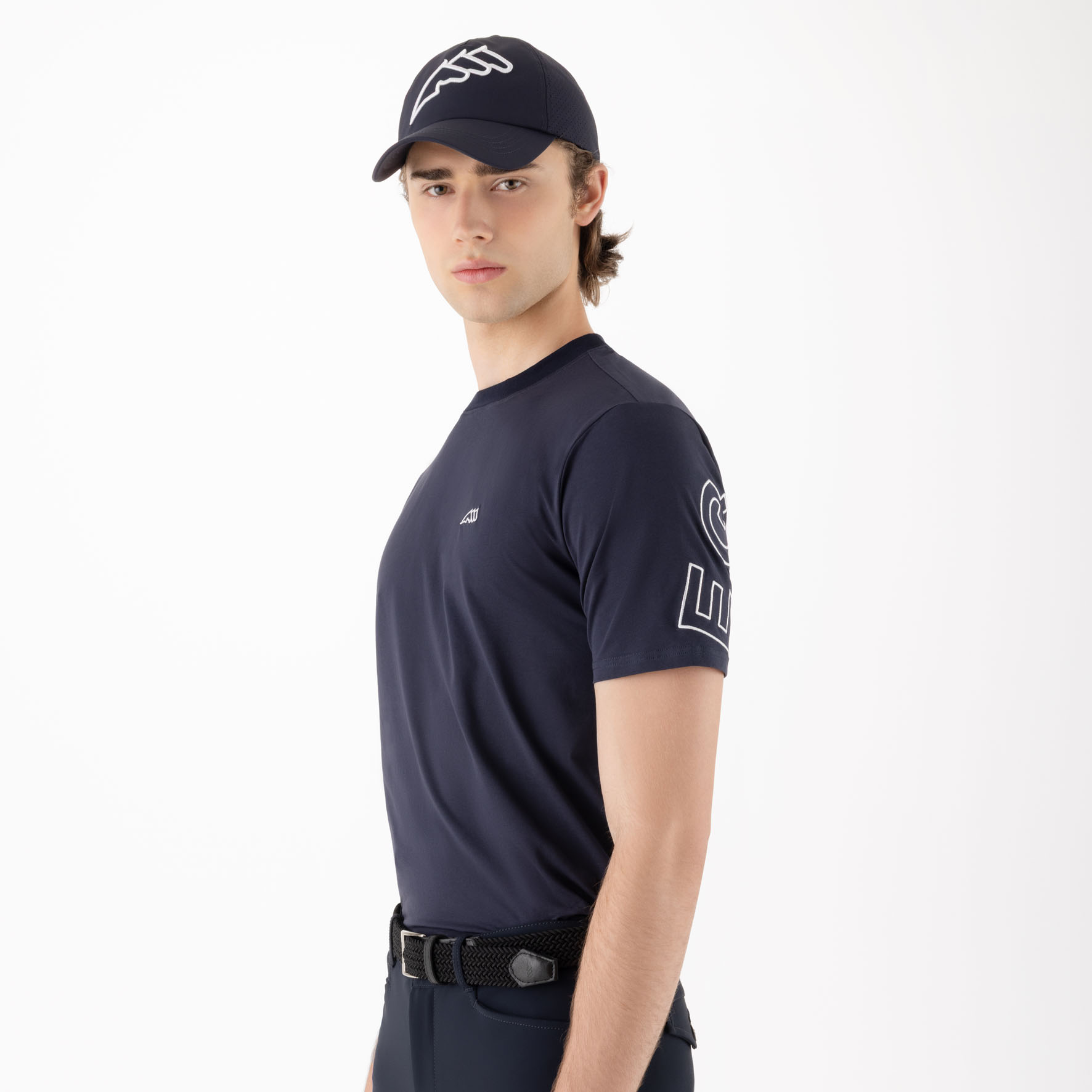 Carge Men's Cotton T-shirt with Back Embroidery