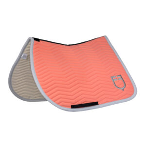 Wave Quilting Jumping Saddle Pad in Technical Fabric + Earnet
