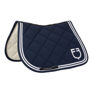 Double Stripes Jumping Saddle Pad in Technical Fabric + Earnet