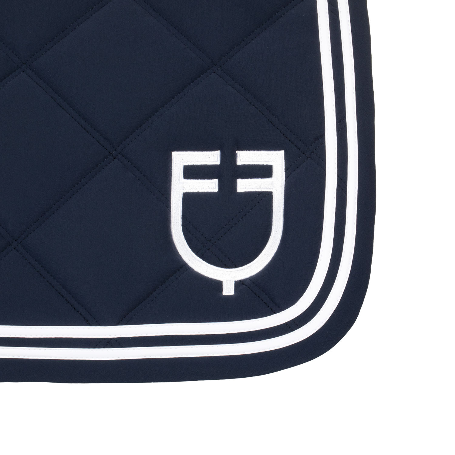 Double Stripes Jumping Saddle Pad in Technical Fabric + Earnet - Image 4