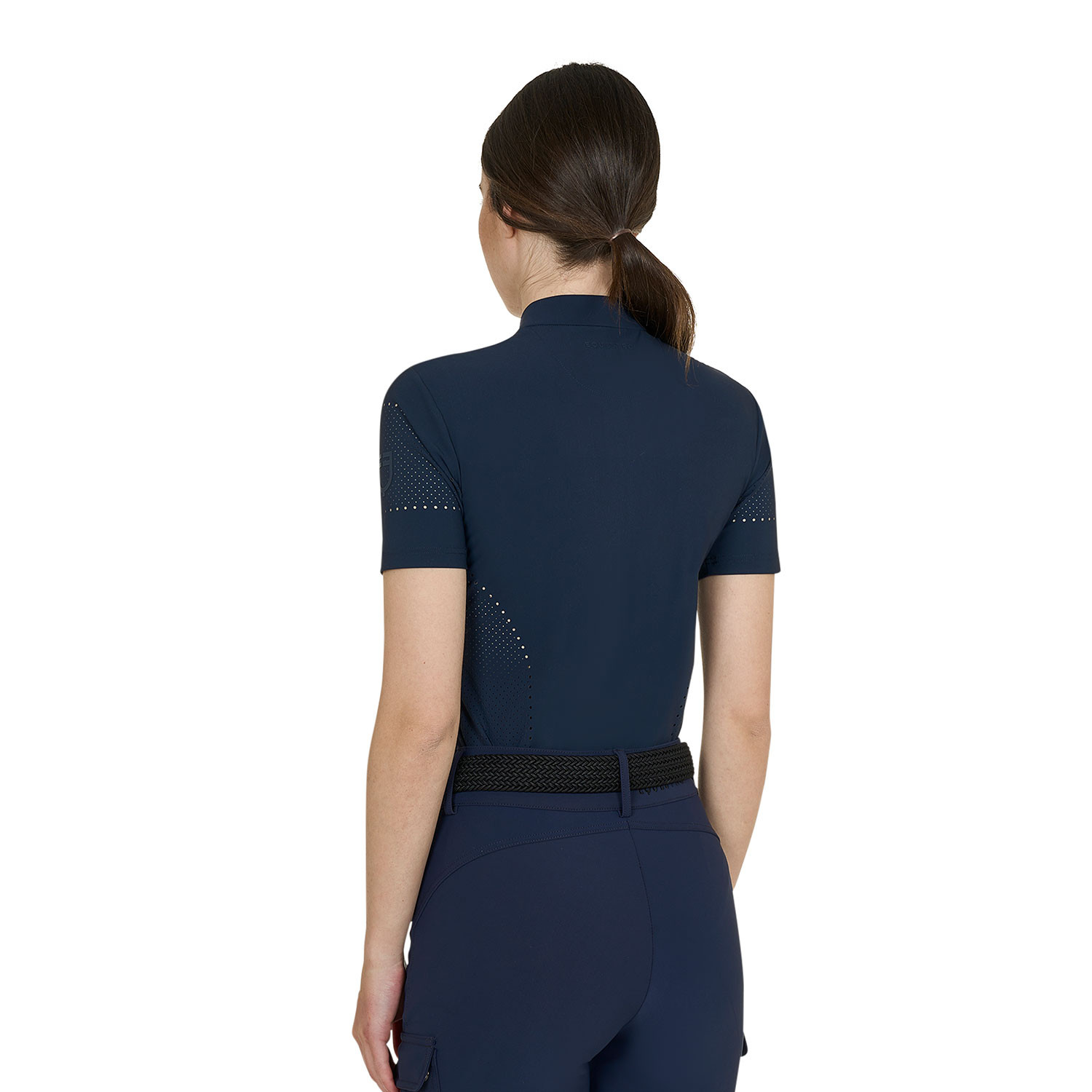 Women's Training Shirt in Technical Fabric with Micro-holes - Image 5