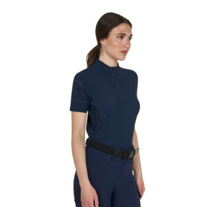 Women's Training Shirt in Technical Fabric with Micro-holes