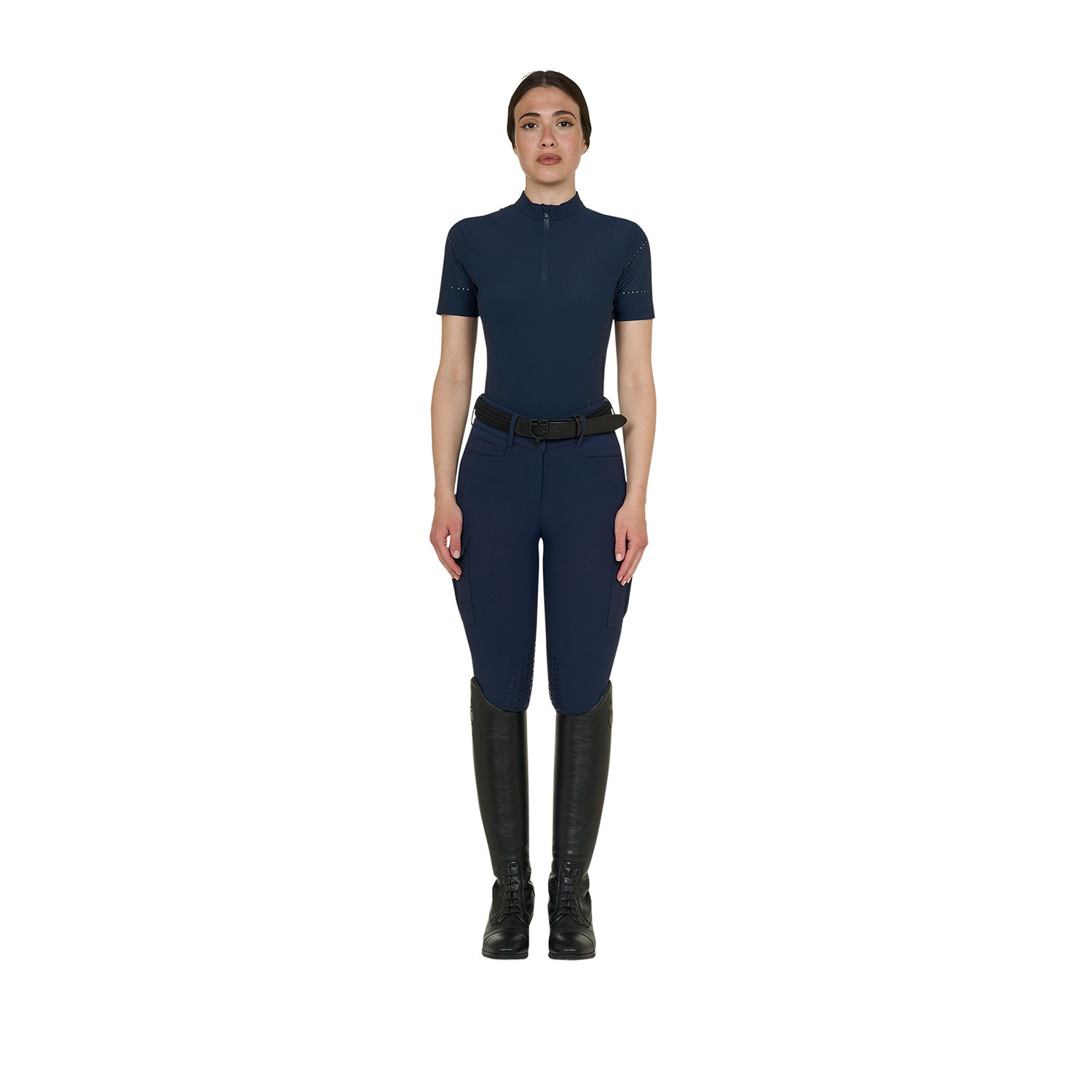 Women's Training Shirt in Technical Fabric with Micro-holes - Image 13