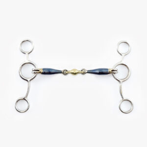 Blue Sweet Iron Tom Thumb Bit with Brass Alloy Lozenge
