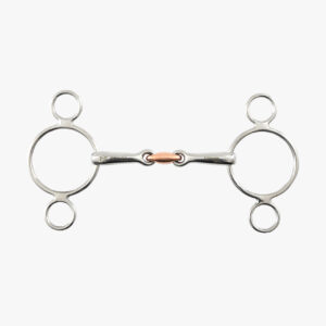 Two Ring Gag with Copper Lozenge 5.5"